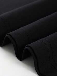 180G Pure Cotton Comfortable Men's Short-Sleeved T-Shirt Skin-Friendly Fashionable Round Neck Half-Sleeved Top Loose Casual Travel 100% Cotton - 黑色 - 查看 5
