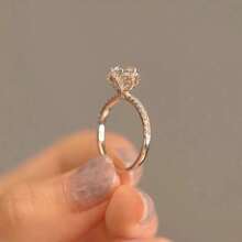 1pc Women's Fashion Ring, Unique Elegant, Zirconia Flower Decor Ring, Suitable For Valentine's Day, Vacation, Commute, Date, Party, Wedding, Engagement, Gift For Wife, Girlfriend, Mother Birthday, Anniversary, New Year, All Seasons