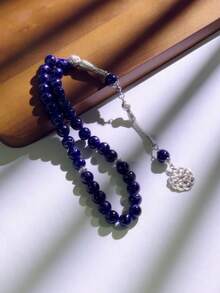 1 pieza Brazalete TASBIH de 33 cuentas de 10 mm de cuentas de vidrio verde en un solo hilo, para uso diario árabe