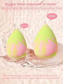 50-5件套化妆海绵套装，美妆蛋，专业美妆海绵批发，囤货，超柔软遮瑕海绵，面部化妆工具，适用于粉底、散粉、爽肤水，价格实惠，圣诞礼物，化妆品，化妆工具，便宜好物，礼品，女士礼品，圣诞礼物，赠品，旅行必备 - 彩色 - 查看 4