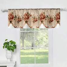 1件波西米亚风花卉图案窗帘幔，多场景装饰窗帘橱柜帘套装，适用于厨房、浴室、卧室，短款窗帘杆袋，窗帘装饰 - 彩色 - 查看 7
