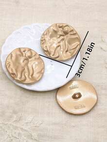 5/10 High-End Customized And Irregularly Designed Metal Buttons, Suitable For Clothing Decoration Buttons Such As Jackets, Shirts, Cardigans, Etc., With Strong Design And Sewing Accessories - Gold - View 11