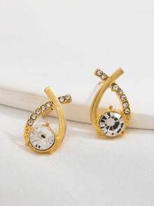 1 Pair Elegant Sterling Silver Fully Paved Cubic Zirconia Hoop Earrings, Personalized Circle Earrings For Women