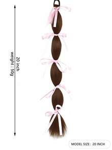 Synthetic Hairpiece Ponytail Natural Extension Hair Pony Tail Hair Silk RibbonBraiding Fashion Boxing Braids For Women - Multicolor - View 8
