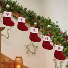 Christmas Tree Decor Letter Socks, Creative Christmas Tree Hanging Ornament Gift, Party Decoration Home Decor Christmas Decorations Room Decor