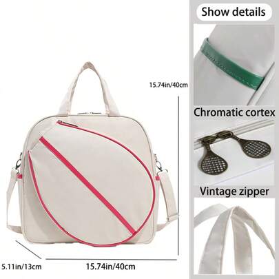 XINGNAN 2025 New 1pc Stylish Badminton Bag, Men/Women One Shoulder Bag, Adult Pickpack Racket Bag, Large Capacity Crossbody Tennis Bag