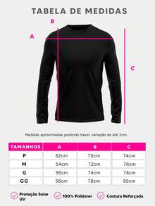 Kit 5 Camisetas Masculina Uniforme Segurança Manga Longa - Preto - Visão 5