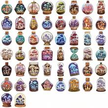 50张蘑菇瓶透明涂鸦贴纸，可重复使用，适用于行李箱、笔记本电脑、剪贴簿、节日装饰