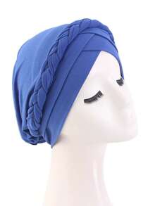 1pc Handmade Woven Headscarf, African Style Headwrap, Hair Turban, Women's Chemo Cancer Hat, Pre-Twisted Braided Headband, Suitable For Daily Use