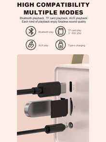 Altavoz Bluetooth portátil y inalámbrico vintage, compatible con reproducción USB/tarjeta TF, altavoz pequeño y creativo de alta calidad, opción de regalo ideal