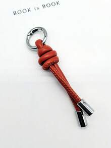 1pc PU Leather Keychain Pendant Minimalist Creative Couple Keyring Accessory Y2K - Multicolor - View 8