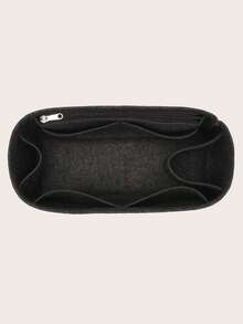 毛毡拉链收纳袋、手提袋、礼品袋、学校/教师用品收纳袋 - 黑色 - 查看 3