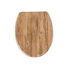 Duroplast O-Shaped Toilet Seat With Automatic Lowering, Stainless Steel Hinge, One-Touch Quick Release And Easy Cleaning, Durable Material, Load Capacity Up To 180 Kg - 木頭 - 查看 7