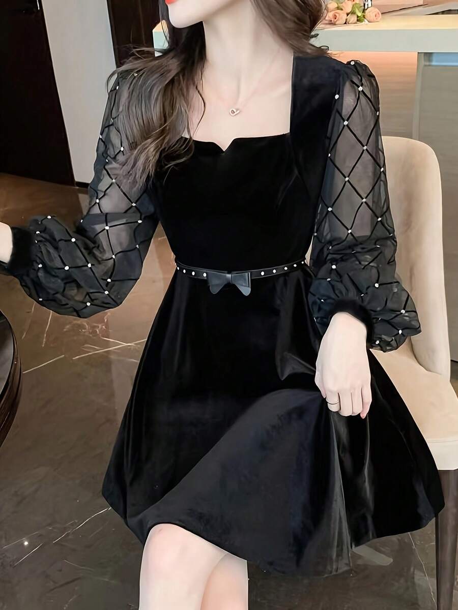 Women Short Dresses - Negro - Ver 1