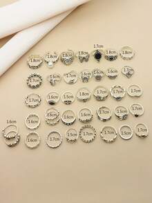 3/16/22/38件复古蛇主题混合戒指套装 - 戒指套裝 - 查看 5