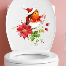 Adesivi per bagno e toilette con stampe di animali, fiori e uccelli, decorazioni per la casa, decorazioni per pareti, decorazioni per stanze, adesivi per pareti