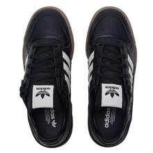 Adidas Originals FORUM LOW CL 男女休闲轻便运动鞋，JQ02 - 黑色/白色/樹脂黃 - 查看 4