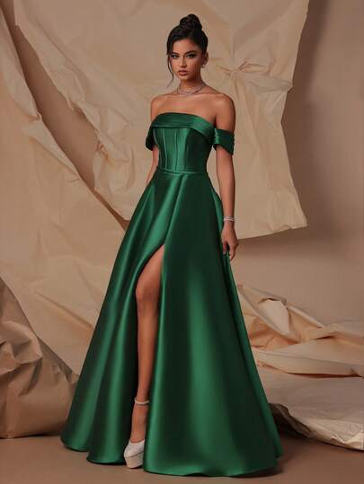  Vestido de noche elegante de cintura alta para mujer VIPGIRL