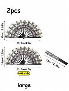 2 chiếc/1 USD Quạt cầm tay gấp cỡ lớn, Quạt cầm tay gấp có tiếng vỗ tay lớn, Thích hợp cho biểu diễn khiêu vũ, Quạt vải chất lượng cao, Quạt cầm tay bằng vải nylon màu đen, Quạt thủ công gấp gọn, Thích hợp sử dụng trên mặt đất, Trang trí làm mát, Câu lạc bộ đêm, Quán bar, Phụ kiện trang trí nhà cửa, Quà tặng cho người yêu thích khiêu vũ nam và nữ, Trang trí nhà cửa, Quà tặng tiệc tùng ngày lễ - Nhiều màu - Xem 11