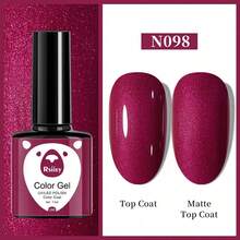 XEIJAYI 1 Bottle Gel Nail Polish, Popular Series Gel Manicure, 141 Vibrant Colors, Suitable For All Seasons - UV/LED Removable Semi-Permanent Nail Polish, Suitable For DIY Nail Art Design, Gift For Women - 玫紅色 - 查看 9