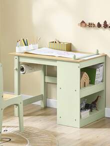 SoBuy KMB60 Children's Table With 1 Chair Children's Seating Group Inside Children's Table Chair Set Painting Table For Children - Green - View 2