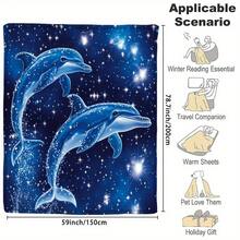 Soft And Comfortable Dolphin Blanket: Naps, Travel, And Festive Gifting - Available In 149.86cm X 99.06cm And 149.86cm X 129.54cm Sizes