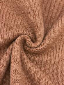 Áo len thời trang cỡ lớn dành cho nữ, thích hợp cho Giáng sinh và Ngày lễ tình nhân, áo len dài cổ chữ V màu trơn đa năng có túi, kiểu dáng cơ bản, thích hợp mặc mùa thu, mùa tựu trường, phong cách thường ngày, dự tiệc Giáng sinh. - màu nâu - Xem 7