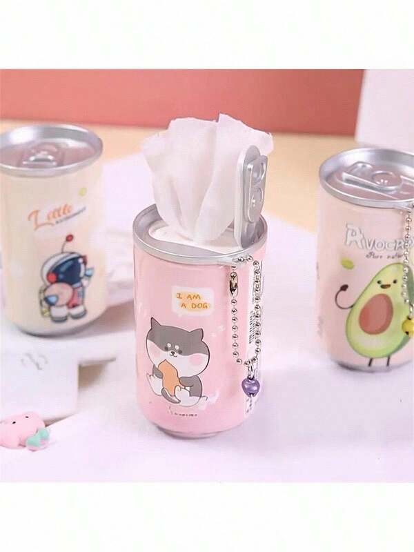 (Random Style) Mini Portable Wet Wipes, Keep Hands Clean Anytime Anywhere, 1pc/2pcs/3pcs Canned Wet Wipes Wholesale, Portable Bucket, Can, Cola Can Shaped Compact Wet Tissue