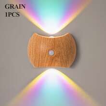 Luz de pared LED con sensor inteligente, lámpara de pared con sensor de movimiento interior, luz de pared LED inalámbrica, lámpara de pared, luz nocturna con batería, diseño adhesivo, giratoria, portátil, fácil de instalar, temperatura de color y brillo ajustables - Multicolor - Ver 17