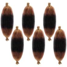 6 件装非洲卡涅卡隆编织发，弹性卡涅卡隆编织发，蓬松弹性编织发，预卷发，柔软发束，接发 - 彩色 - 查看 20