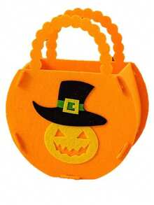 1 Stück Halloween Dekoration Trick-or-Treat Taschen, Geschenke für Kindergartenkinder, Dekorationsobjekte für Szenen, tragbare Kürbis Süßigkeitstüten, Geschenke, Halloween Dekorationen