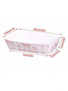 24 Peças Bandejas de Papel para Alimentos com Laço Rosa, Bandejas com Laço, Suprimentos para Festa de Aniversário, Porta-Lanches de Pipoca e Batatas Fritas, Decorações de Festa de Casamento Individuais, Adereços para Fotos com Laço Rosa, Pratos Descartáveis para Cachorro-Quente e Milho, Adequados para Festa de Aniversário, Carnaval, Banquete e Piquenique ao Ar Livre, Festa de Natal e Ação de Graças