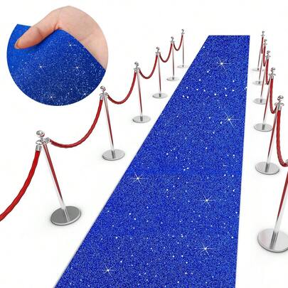 1 Stück 8m glänzender blauer Paillettenteppich, geeignet für Hochzeiten, Hochzeitsdekoration, Festivalgeburtstagsfeiern, Veranstaltungsbühnenhintergrund, Geschäftseröffnungseingangsdekoration, Festivalpartydekoration, Raumdekoration, Heimdekoration, Outdoor-Partydekoration, Hintergrunddekoration, Hochzeitspartyartikel usw. Der lange Teppich kann gekürzt werden.