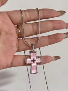 Y2K Cross Stainless Steel Chain Necklace With Ins Style Dark Gothic Punk Style Niche Design Unique And Spicy Style - Cross - View 8