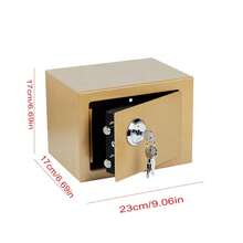 صندوق حماية آمن متعدد الوظائف بقفل مفتاح، لوحة فولاذية مقاومة للسرقة غير مرئية، مناسب للمنزل والمكتب والفندق لتخزين الممتلكات الثمينة