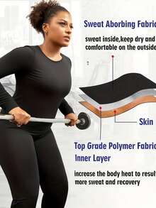 Damen Große Größen Weihnachts Sportbekleidung - Herbst/Winter Trainingsanzug, Formende Fitness Laufshirt Langarm Top