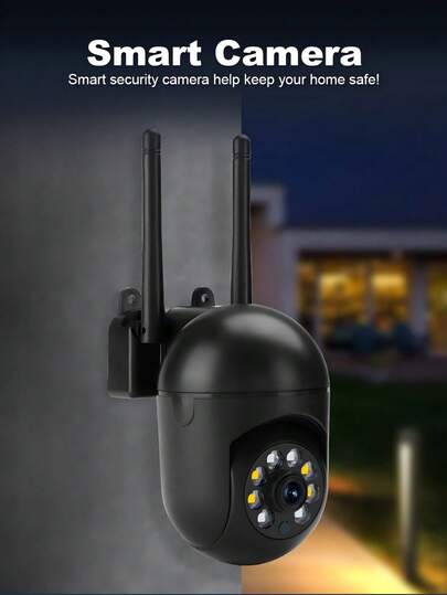 1pc USB Powered WIFI Security Surveillance Camera, Full-Color Night Vision Home Camera, 8-LED HD Night Vision Remote Home Camera With High-Definition Lens, Motion Detection, Two-Way Audio, WIFI Connection, Sound & Light Alarm, 355° Panoramic View, Suitable For Home, Parking Lot, Office And Various Scenarios, Indoor And Outdoor Use, 24/7 Online