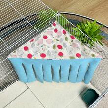 Small Animal Hideaway& Hammock, Cozy House With Roof For Small Pets To Sleep And Hide - Washable Pet Cave& Hideout Corner, Hanging Hammock Hideout Bed, Cage Accessories For Guinea, Hamster, Rat, Glider, Squirrel, Ferret, Kitten, Squirrel, Chinchilla