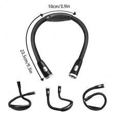 1pc LED Neck Hanging Light, USB Rechargeable/Battery Powered Reading Lamp, Student Eye Protection Lighting, Outdoor Night Running Portable Headlamp, Creative Work Light