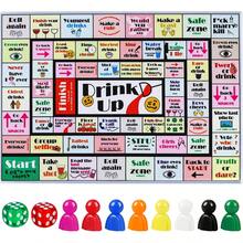 Drinking Board Games For Adults With Waterproof Rubber Mat Fun Interactive Drinking Games For Holiday Christmas Valentines Present Party College Night Birthday, 2-8 Players Age 21+ - Yellow - View 11