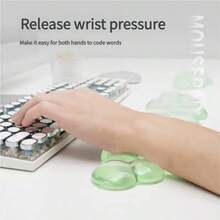 Transparent Cloud Shaped Wrist Rest Pad, Non-Slip Silicone Keyboard Mouse Pad, Creative Office Laptop Wrist Support