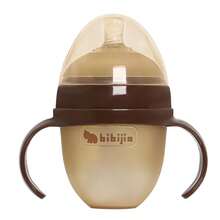 KUNT Biberón de silicona para bebé de 150ml/240ml con bola de gravedad y asa, anticólico, antideslizante, biberón para recién nacidos con asa para un agarre fácil - Multicolor - Ver 9