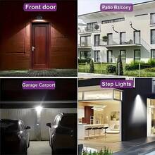 4pcs Solar Street Light Motion Sensor Safety Solar Floodlight Outdoor Road Wall Light, With 3 Lighting Modes, Suitable For Front Door, Garden, Courtyard, Garage, Path - Solar Wall Light - Black - View 8