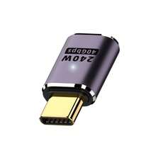 WOWSSYO 1pc 90 Degree USB-C Adapter, USB4.0 Type-C Adapter Supporting Thunderbolt 3, 40Gbps Data Transfer, 240W Fast Charging, 8K@60Hz Video Output, Compatible With Laptops, Tablets And Smartphones - Multicolor - View 15