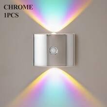 Wiederaufladbare LED Bewegungssensor Nachtlicht, Induktionslampe, LED Wandleuchte - Auto Ein/Aus, Batteriebetrieben (1200mAh) für Schlafzimmer, Flur, Treppe - Modernes minimalistisches Design, zeitgenössischer Stil, RGB Nachtlicht für Schlafzimmer, Treppenbeleuchtung, minimalistisches Licht, energieeffiziente Beleuchtung