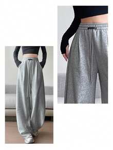 [Autumn Fashion, Free Shipping Only In JP] 2025 New Autumn Fashion Women's Knit Pants Women's High Waist Sweet Pants Sizes S To XL Available In Sizes S To XL Suitable For Both Short And Tall People These Loose-Fitting Long Pants Are Perfect For Office Casual Wear, With A Clean And Sophisticated Cut For An Outdoor Sports Look.