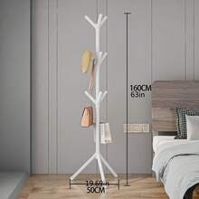 1pc Elegant Minimalist Freestanding Coat Rack, Stylish Single Rod Hat Stand, Versatile Bedroom Clothes Hanger, Modern Tree-Shaped Garment Rack Forntryway, Perfect Forrganizing Outerwear And Accessories, Ideal Forontemporary Home Décor, Enhances Space With Functional Design, Great Foreasonal Wardrobe Changes And Holiday Hosting