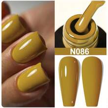 XEIJAYI 1 件裝凝膠指甲油,流行系列指甲油 141 色活力四季凝膠指甲油 - 紫外線/led 浸泡半永久清漆適合 Diy 美甲指甲藝術設計禮物女式 - 黃色 - 查看 7