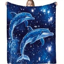 Soft And Comfortable Dolphin Blanket: Naps, Travel, And Festive Gifting - Available In 149.86cm X 99.06cm And 149.86cm X 129.54cm Sizes