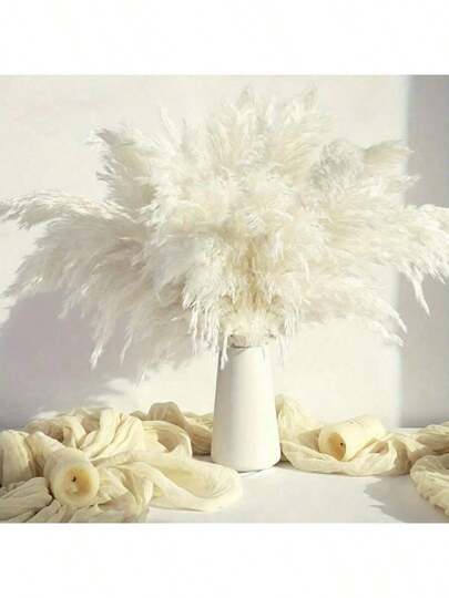 10/15 sztuk sztucznej białej trawy pampasowej – sztuczna trawa pampasowa w wazonie, która nie gubi włosia – wszechstronne dekoracje bez pierza na Boże Narodzenie, Święto Dziękczynienia, Nowy Rok, Walentynki, Dzień Matki – idealne na wesela, baby shower, do domu w stylu boho i rustykalnym